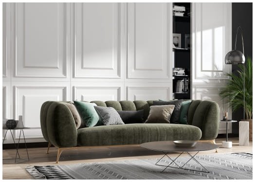 Bright contemporary interior detail
